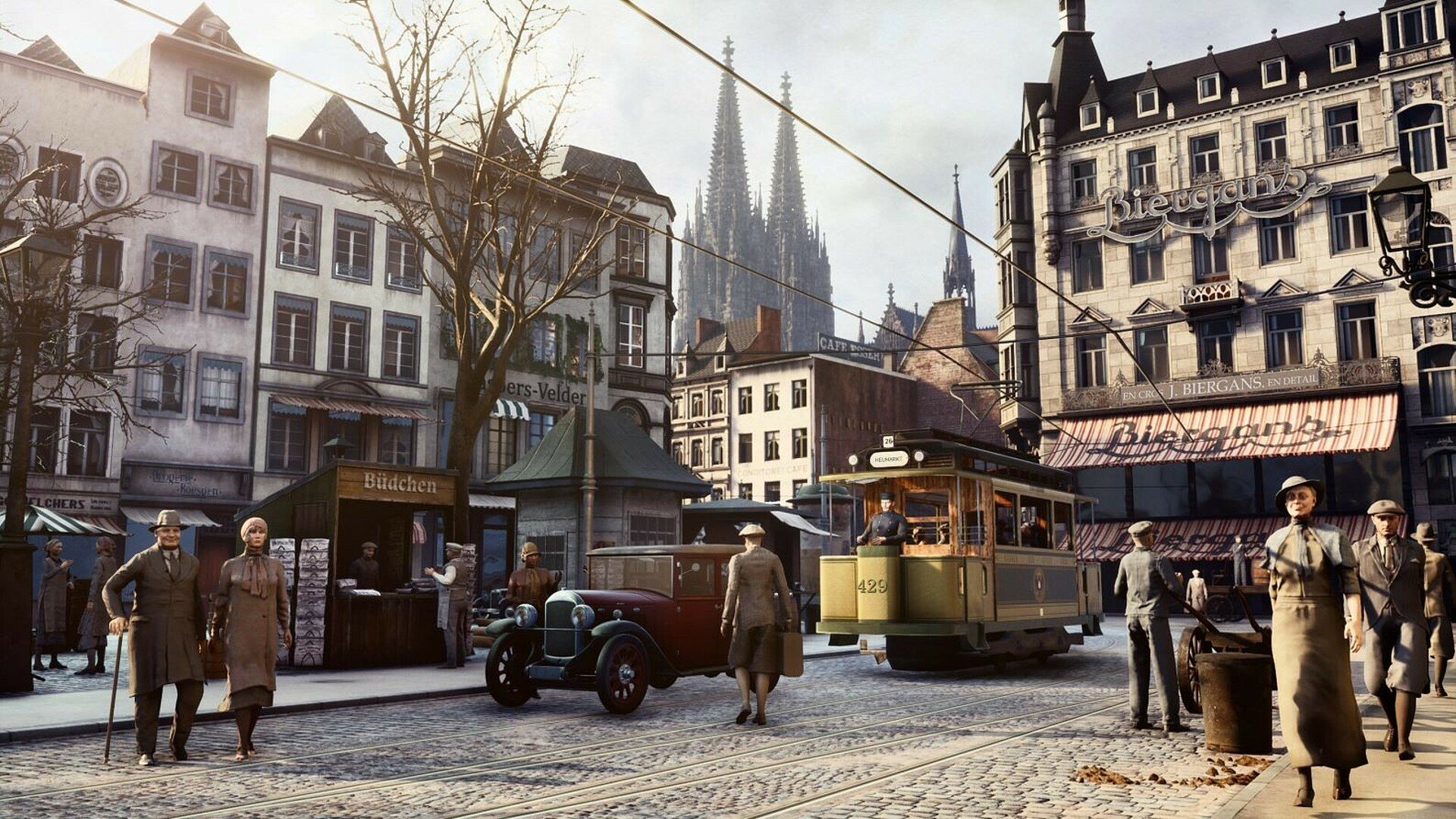 Ansicht des historischen Kölns in den 20er Jahren bei TimeRide Köln