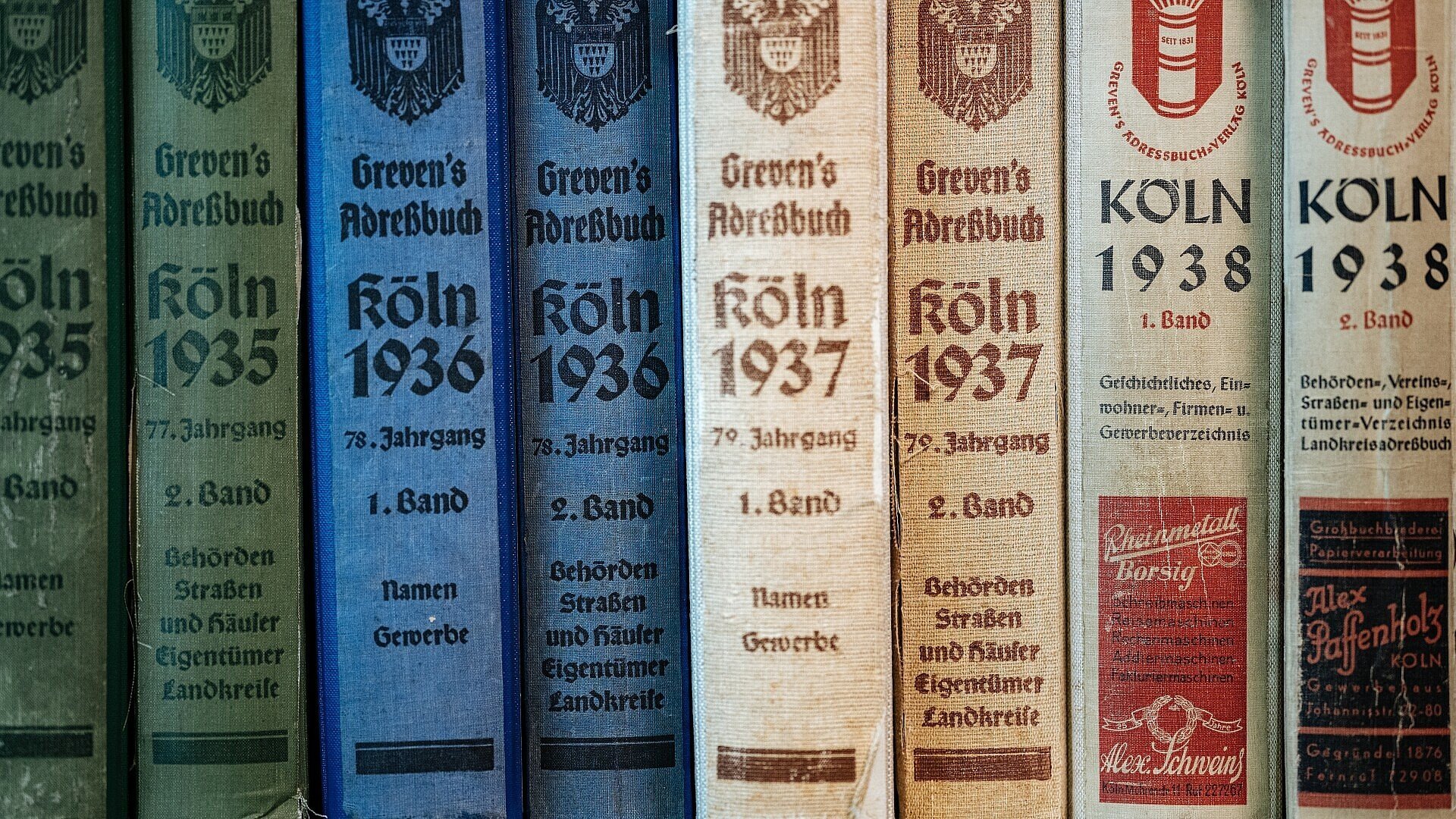 Kölner Adressbücher aus den 1930er Jahren